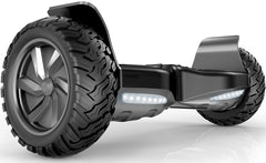 8.5 Black/Grey All Terrain Hummer Hoverboard Board Black + Bluetooth Speaker.