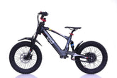 Revvi 18" electric bike in black, side view
