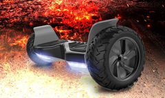 8.5 Black/Grey All Terrain Hummer Hoverboard Board Black + Bluetooth Speaker.