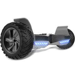 8.5 Black/Grey All Terrain Hummer Hoverboard Board Black + Bluetooth Speaker.
