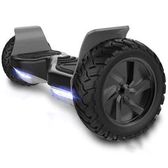 8.5 Black/Grey All Terrain Hummer Hoverboard Board Black + Bluetooth Speaker.