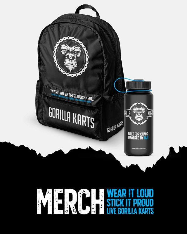 Gorilla Karts menu: merch