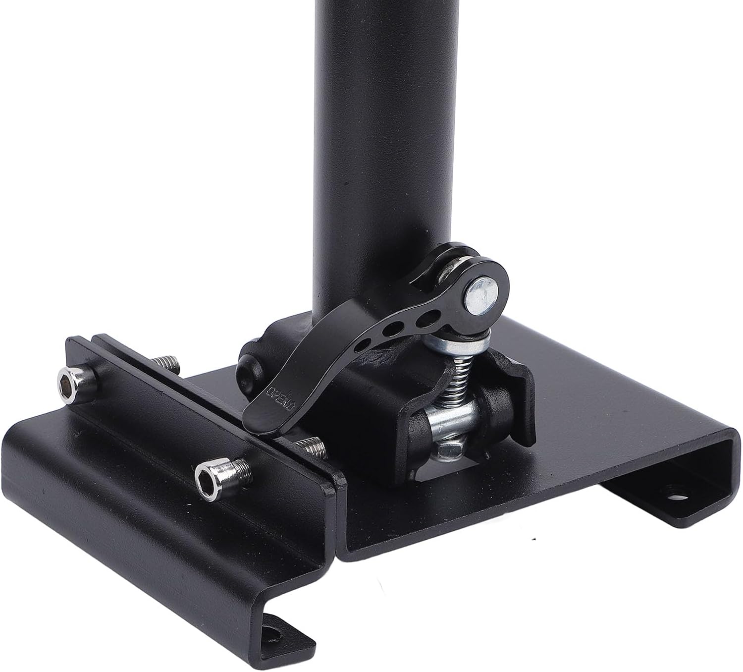 Close-up of the seat's mounting base plate