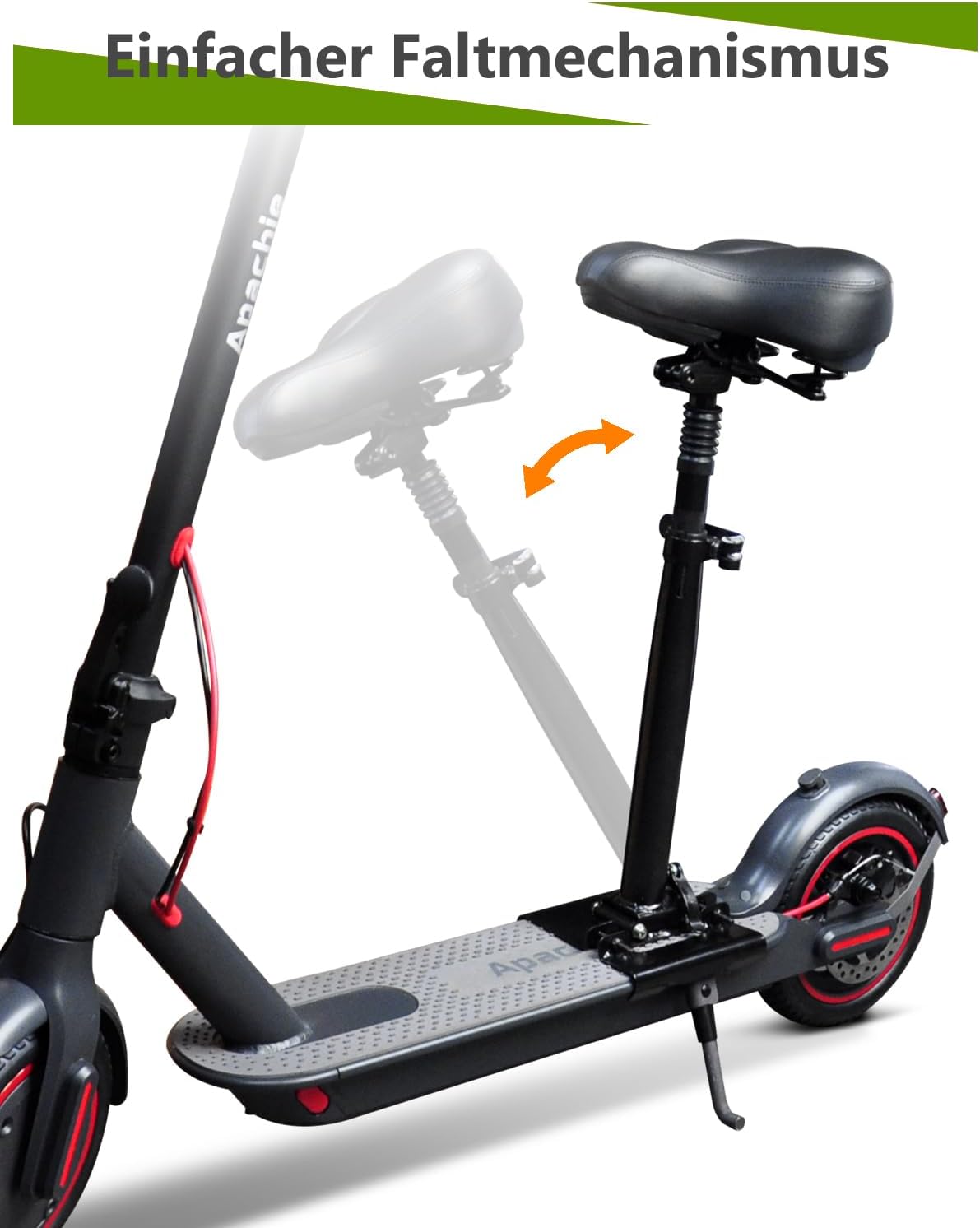 Diagram of the seat's folding mechanism