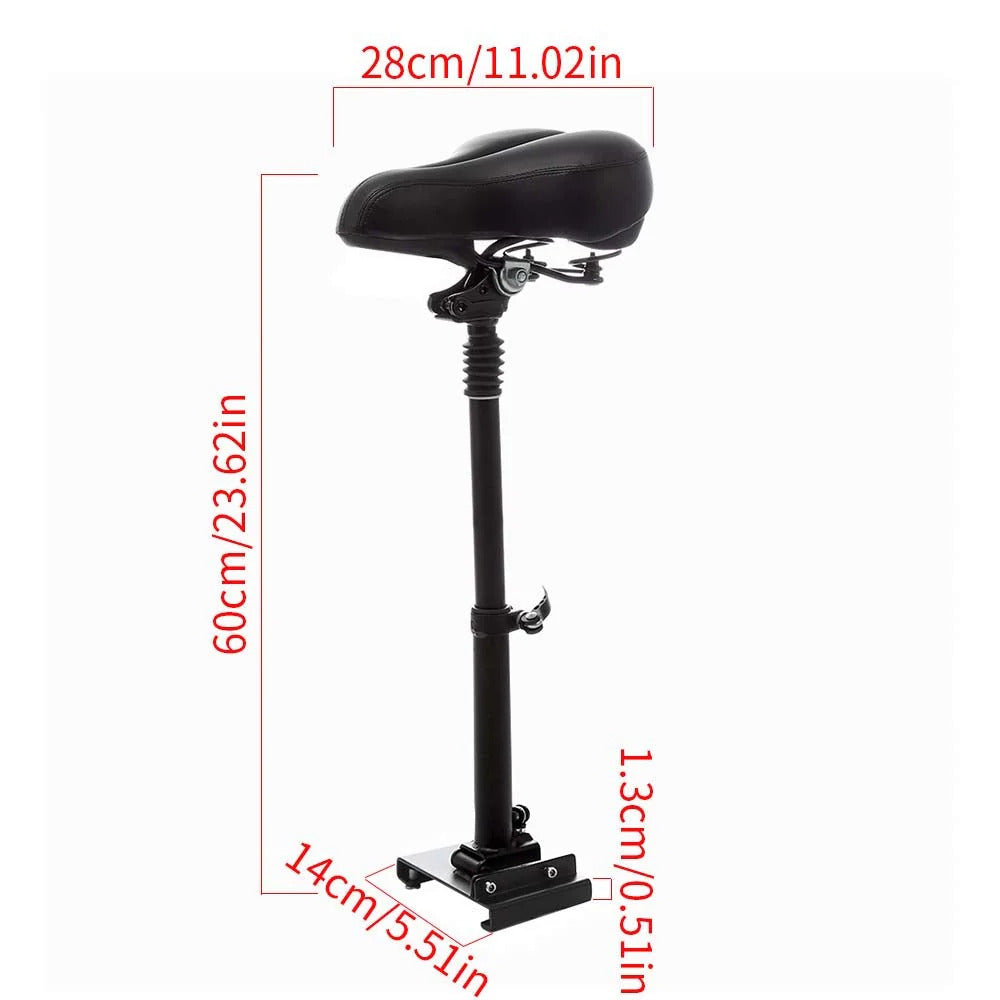 Seat dimensions: 28cm wide, 60cm tall, 14cm base plate
