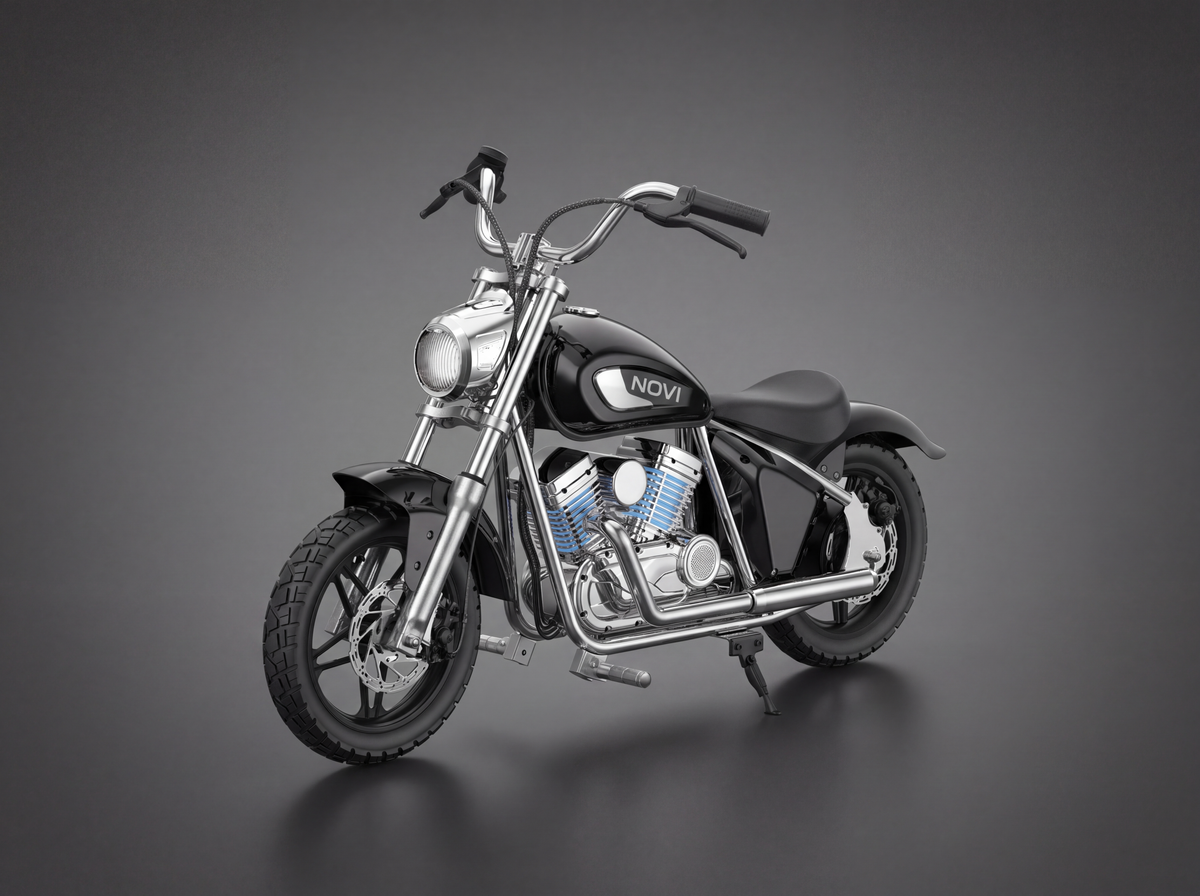M5 Novi Kids Electric Ride-On Bike | 8yrs+ | 15mph, 3 Speed Modes in Black