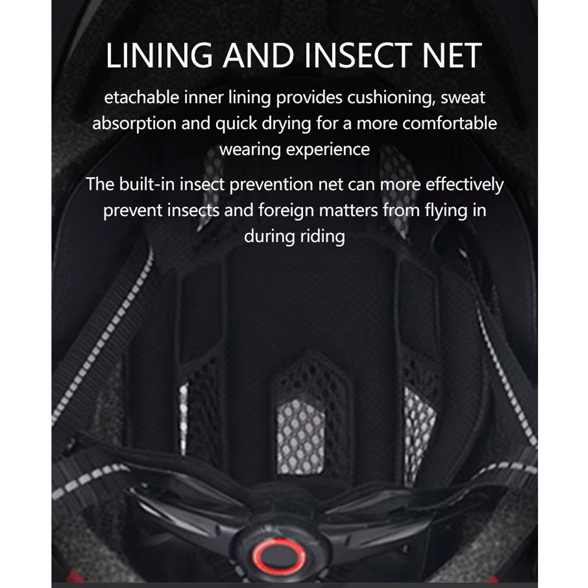Detachable inner lining and built-in insect net