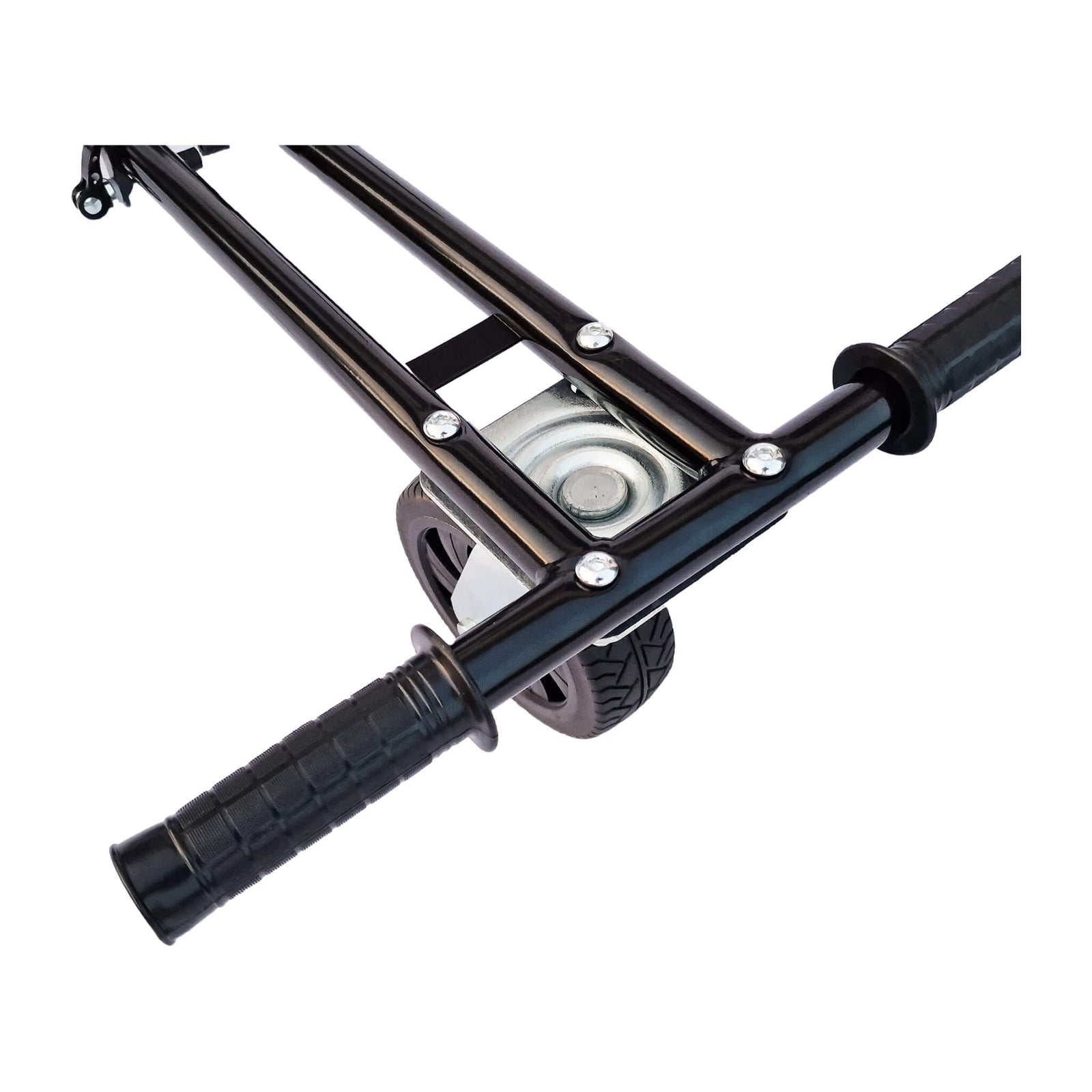 Close-up of the hoverkart frame joint and adjuster